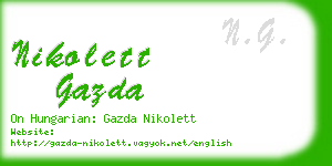 nikolett gazda business card
